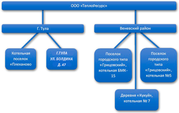 Структура ООО ТеплоРесурс